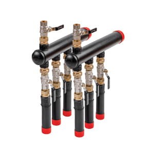 Rozdzielacz z zaworami 1" 8-sekcyjny PRAWTECH