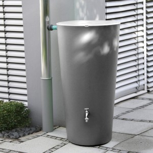 Zbiornik dekoracyjny na deszczówkę 210 L Rainbowl antracyt MPI zbiornik na wodę deszczową 210 l