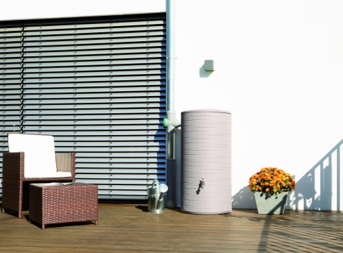 Zbiornik dekoracyjny na deszczówkę 280 L Novara szary MPI zbiornik na wodę deszczową 280 l