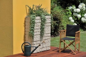 Zbiornik dekoracyjny na deszczówkę 300 L Maurano piaskowy MPI zbiornik na wodę deszczową 300 l