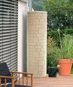 Zbiornik dekoracyjny na deszczówkę 460 L Arcado piaskowy MPI zbiornik na wodę deszczową 460 l