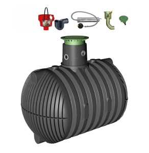 Zbiornik na deszczówkę 8500 L z pompą Carat XL - Pakiet Ogród Komfort GRAF zbiornik na wodę deszczową 8500 l 