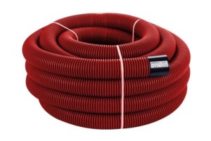 Rura osłonowa do kabli HDPE 2W Fi 75 czerwona zwój 25 m