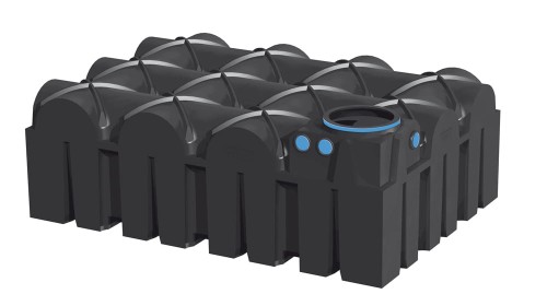 Zbiornik na deszczówkę 7500 L REWATEC F-LINE z nadbudową i pokrywą zbiornik na wodę deszczową 7500 l