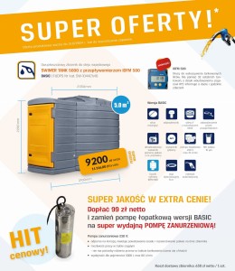 Zbiornik na paliwo ON 5000 L SWIMER 5000 FUDPS przepływomierz IDFM 500 pompa zanurzeniowa  zbiornik na olej napędowy 5000 l