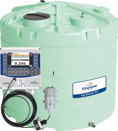 Zbiornik na RSM 15000 l LP Kingspan AgriMaster S® niski z zaworem 2" telemetria Wapex sonda poziomu cieczy Watchman LT