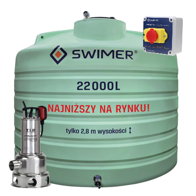 Zbiornik na RSM 22000 jednopłaszczowy SWIMER FUJP Optimum z pompą zanurzeniową - KONKURS