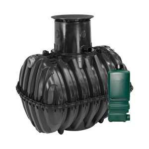 Oczyszczalnia biologiczna dla 4-5 osób dwukomorowa one2clean 5 GRAF z nadbudową MAX i włazem żeliwnym B125 12,5 T