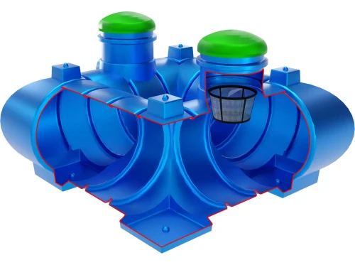 Zbiornik na deszczówkę 3000 l płaski P3 METRIA zbiornik na wodę deszczową 3000 l