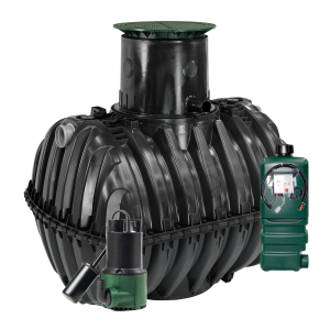 Oczyszczalnia biologiczna dla 4-5 osób dwukomorowa one2clean 5 GRAF z nadbudową MAX ze zintegrowaną pompownią IPS