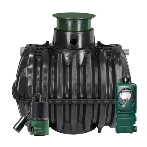 Oczyszczalnia biologiczna dla 4-5 osób dwukomorowa one2clean 5 GRAF z nadbudową standard ze zintegrowaną pompownią IPS