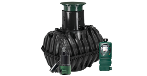 Oczyszczalnia biologiczna dla 3 osób dwukomorowa one2clean 3 GRAF z nadbudową standard ze zintegrowaną pompownią IPS