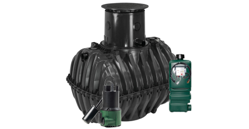 Oczyszczalnia biologiczna dla 3 osób dwukomorowa one2clean 3 GRAF z nadbudową MAX i włazem żeliwnym B125 12,5T ze zintegrowaną pompownią IPS