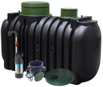 Zbiornik na deszczówkę 2000 L z pompą Gardena filtrem i pokrywą deszczową dropWATER 2.0 2000 zbiornik na wodę deszczową 2000 l Marseplast