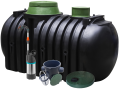 Zbiornik na deszczówkę 3000 L dropWATER 3.0 z pompą, filtrem oraz pokrywą deszczową Marseplast