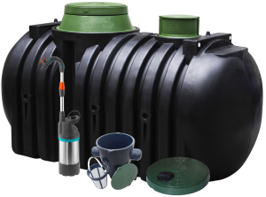 Zbiornik na deszczówkę 3000 L z pompą Gardena filtrem i pokrywą deszczową dropWATER 3.0 3000 l Marseplast