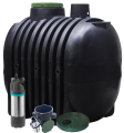Zbiornik na deszczówkę 5000 L dropWATER 5.0 z pompą, filtrem oraz pokrywą deszczową Marseplast