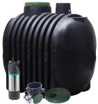 Zbiornik na deszczówkę 5000 L z pompą Gardena filtrem i pokrywą deszczową dropWATER 5.0 5000 zbiornik na wodę deszczową 5000 l  Marseplast