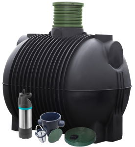 Zbiornik na deszczówkę 10000 L z pompą Gardena filtrem i pokrywą deszczową 10000 l Jumbotank Marseplast zbiornik na wodę deszczową10000 l