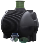 Zbiornik na deszczówkę 10000 L z filtrem i pokrywą deszczową  10000 L Marseplast Jumbotank zbiornik na wodę deszczową 10000 l