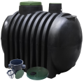Zbiornik na deszczówkę 4000 L dropWATER 4.0 z filtrem oraz pokrywą deszczową Marseplast