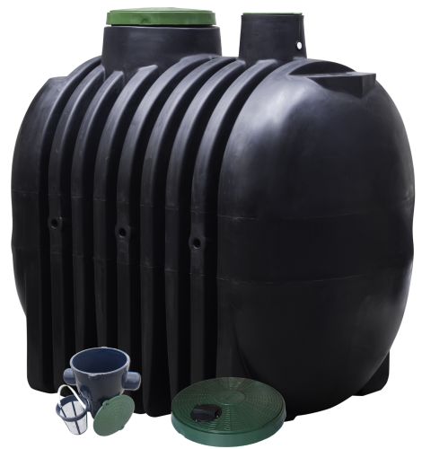 Zbiornik na deszczówkę 5000 L z filtrem i pokrywą deszczową dropWATER 5.0 5000 zbiornik na wodę deszczową 5000 l Marseplast