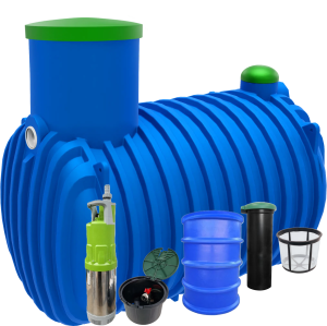 Zbiornik na deszczówkę 3000 l z pompą Omnigena EKO OG 3.0 METRIA zbiornik na wodę deszczową 3000 l