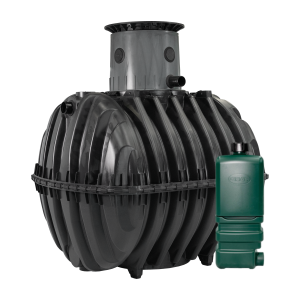 Oczyszczalnia biologiczna dla 6-7 osób dwukomorowa one2clean 7 GRAF z nadbudową MAX i włazem żeliwnym B125 12,5 T