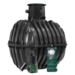 Oczyszczalnia biologiczna dla 8-9 osób dwukomorowa one2clean 9 GRAF z nadbudową MAX ze zintegrowaną pompownią IPS