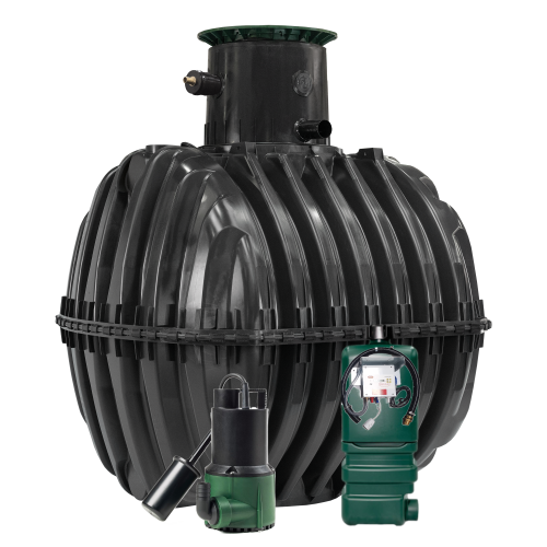 Oczyszczalnia biologiczna dla 8-9 osób dwukomorowa one2clean 9 GRAF z nadbudową MAX ze zintegrowaną pompownią IPS