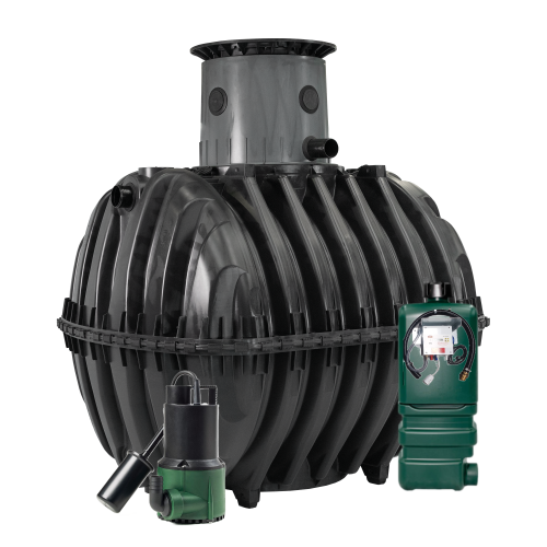 Oczyszczalnia biologiczna dla 6-7 osób dwukomorowa one2clean 7 GRAF z nadbudową MAX i włazem żeliwnym B125 12,5 T ze zintegrowaną pompownią IPS