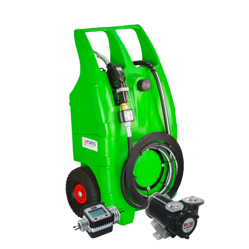 Zbiornik mobilny na paliwo 100 l FORTIS ŻÓŁW 100 DIESEL licznik K24, pompa 50 l/min. nalewak A60 mobilny zbiornik na olej napędowy 100 l