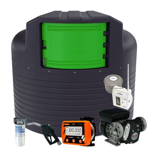 Zbiornik na paliwo 5000 l FORTIS ETK5000 pompa 79 l/min. licznik GAITER MODIFLOW PRO, nalewak A60,  zbiornik na olej napędowy 5000 l