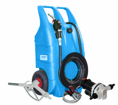 Zbiornik mobilny na AdBlue 100 l FORTIS ŻÓŁW BLUE 100 pompa 36 l/min. nalewak manualny mobilny zbiornik na AdBlue 100 l