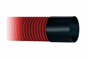 Rura osłonowa do kabli HDPE 2W Fi 110 czerwona sztanga 6 m