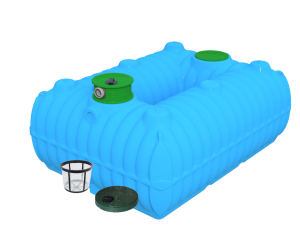 Zbiornik na deszczówkę 7000 l z pokrywą deszczową BOLT 7000 L zbiornik na wodę deszczową 7000 l