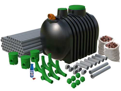 Oczyszczalnia drenażowa 4000L Marseplast WATER3 4.0 – przydomowa oczyszczalnia dla 7-9 osób + biopreparat GRATIS