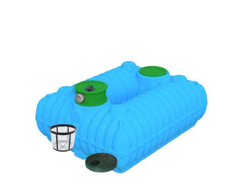 Zbiornik na deszczówkę 3000L BOLT 3000D Marseplast filtr, pokrywa deszczowa