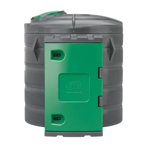 Zbiornik na paliwo 2500L JFC DUO – dwupłaszczowy zbiornik na olej napędowy z dużą szafą dystrybucyjną