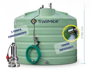 Zbiornik na RSM 22000 l SWIMER AGRO TANK FUJP Exclusive z pompą