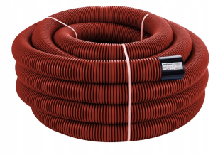 Rura osłonowa do kabli HDPE 2W Fi 110 czerwona zwój 50 m