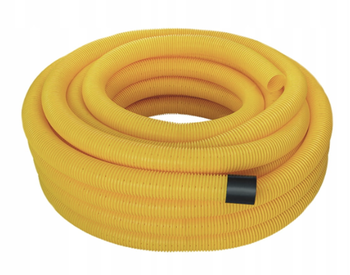 Rura drenarska perforowana HDPE 80 żółta zwój 50 m
