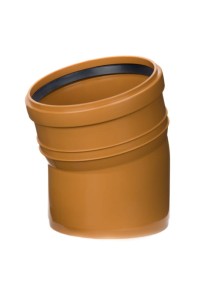 Kolano kanalizacyjne PP 160/15° oranż LEO MINOR