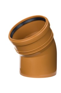 Kolano kanalizacyjne PP 160/30° oranż LEO MIINOR