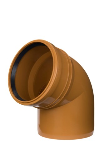 Kolano kanalizacyjne PP 200/67° oranż LEO MINOR