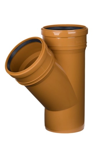 Trójnik kanalizacyjny PP 200/200/45° oranż LEO MINOR