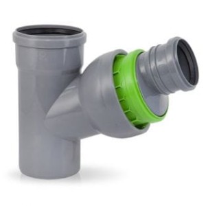 Trójnik redukcyjny nastawny 110/75/52°- 82° szaro zielony LEO MINOR