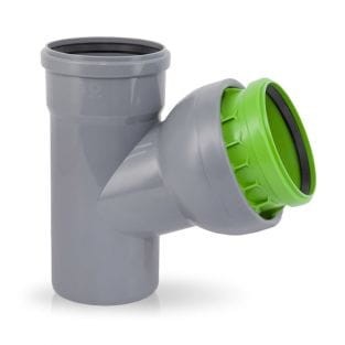 Trójnik nastawny 110/110/52°- 82° szaro zielony LEO MINOR