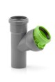 Trójnik nastawny redukcyjny 75/50/45°- 88° szaro zielony