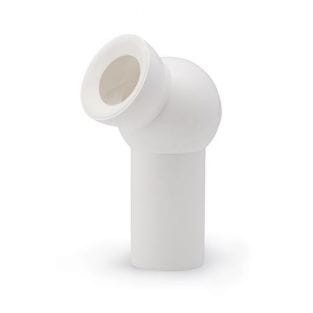 Kolano nastawne WC 110/0°-90° L-61 mm białe LEO MINOR